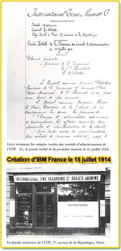 Acte de cr�ation d'IBM France